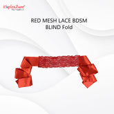 ItspleaZure Red Satin & Floral Mesh BDSM Blind Fold